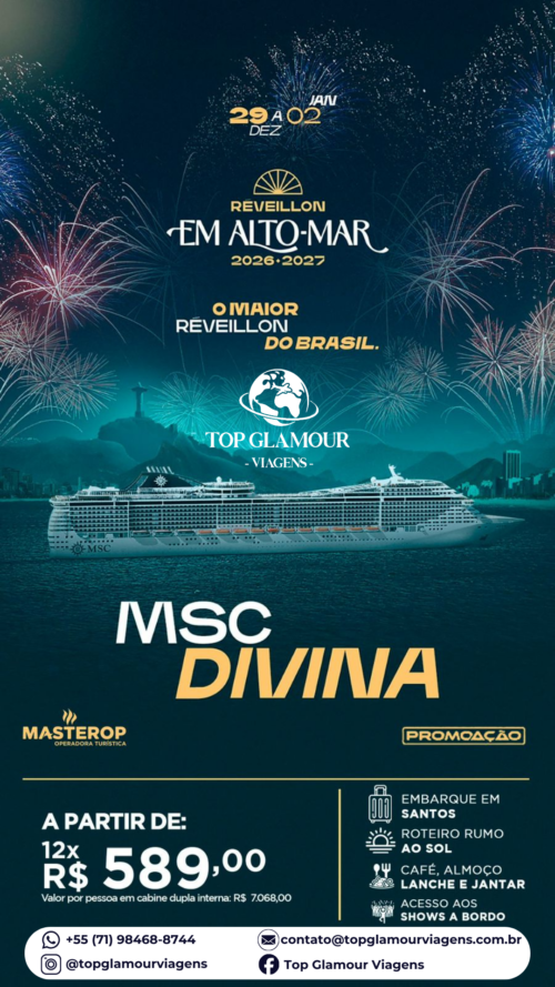 RÉVEILLON EM ALTO-MAR 2026/2027​